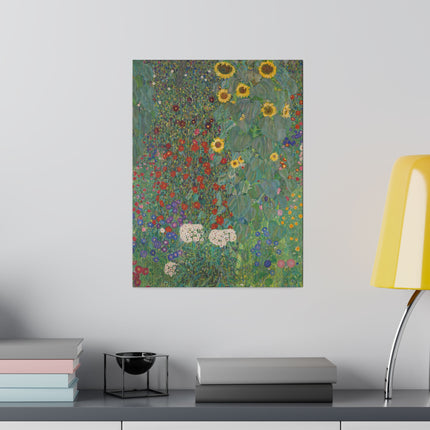 Farm Garden with Sunflowers by Gustav Klimt Matte Canvas, Stretched, 0.75"
