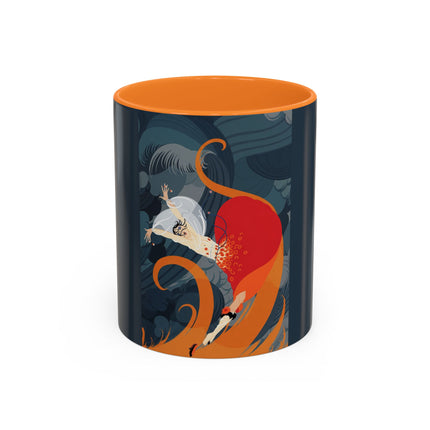 Flame of the Tempest Colorful Mugs – Fiery Storm & Dramatic Elegance