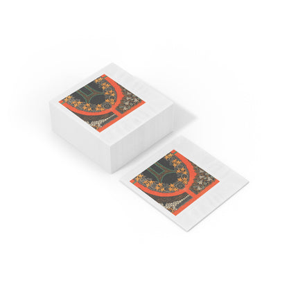 La décoration moderne dans le textile Pl. 6 by Gaston Charlet White Coined Napkins