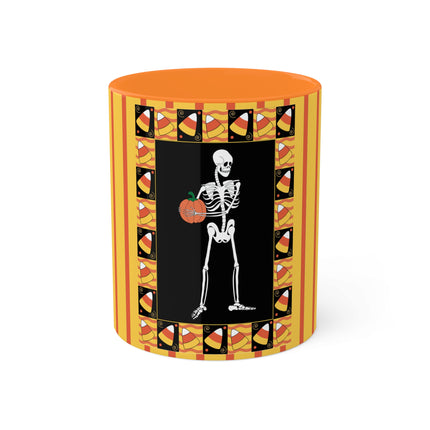 Candy Corn Skeleton Colorful Mugs (11oz, 15oz)