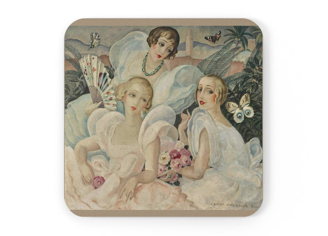 Les Femmes Fatales by Gerda Wegener Cork Back Coaster