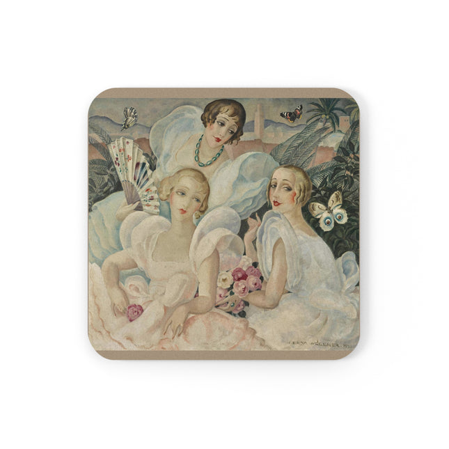 Les Femmes Fatales by Gerda Wegener Cork Back Coaster