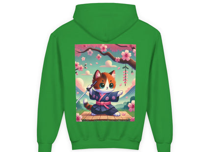 Samurai Kitten Youth Heavy Blend Hooded Sweatshirt