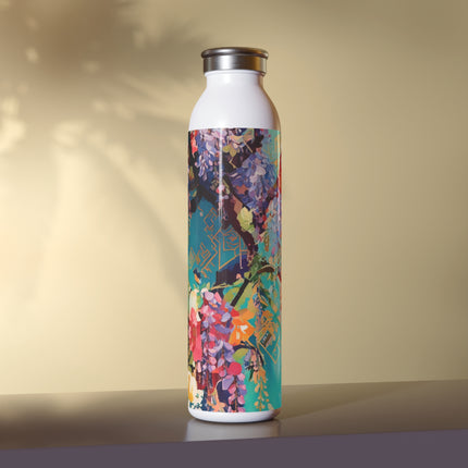 Golden Wisteria Symphony Slim Water Bottle