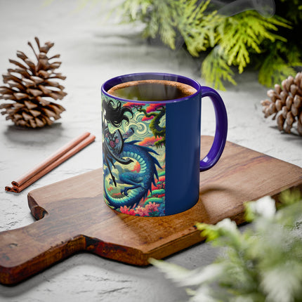 Mystic Guardian of the Sky Light Colorful Mugs (11oz, 15oz)