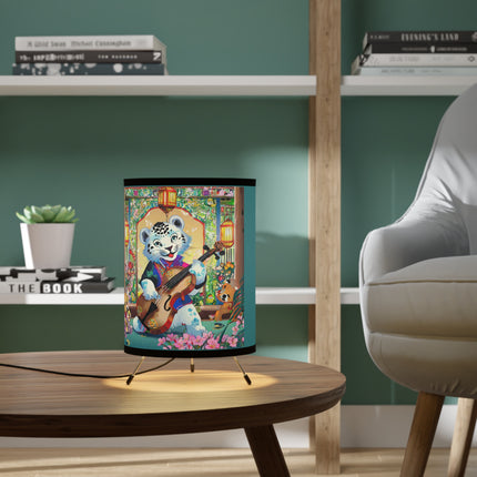 Melodies of the Snow Lion Cub Tripod Lamp