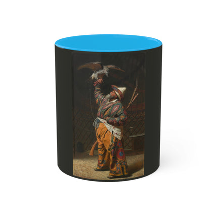 A Rich Kirghiz Huntsman with a Falcon by Vasily Vereshchagin Colorful Mugs, 11oz