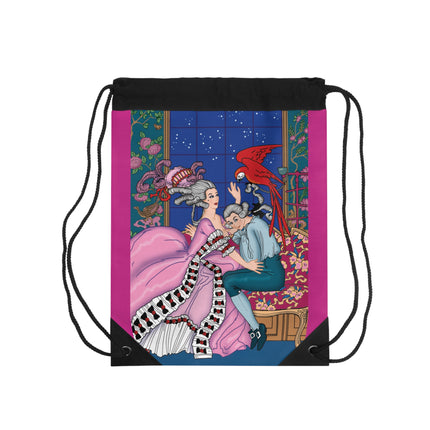 The Jealous Parrot by George Barbier Drawstring Bag