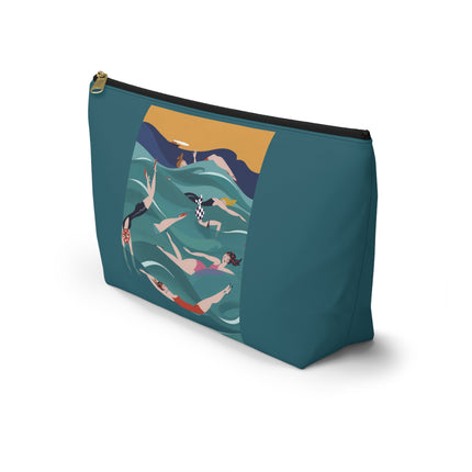 Summer Splash Cosmetic Bag – Carefree Beach Joy & Mid-Century Fun