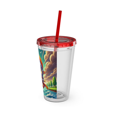 Valiant Duck Sunsplash Tumbler with Straw, 16oz