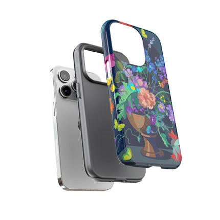 Midnight Floral Reverie Phone Case – Vibrant Bloom & Enchanted Beauty