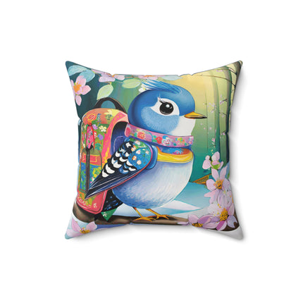 Baby Bluebird Spun Polyester Square Pillow