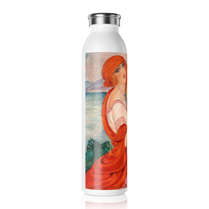 Sur la Route d'Anacapri by Gerda Wegener Slim Water Bottle