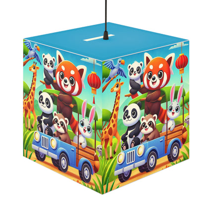 🦒🚙 The Safari Friends on the Move Light Cube Lamp – Adventure, Friendship & Sunny Fun