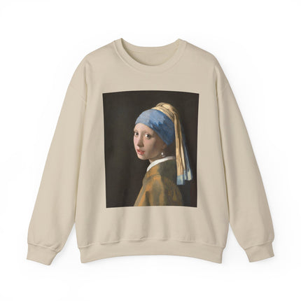 Girl with a Pearl Earring by Johannes Vermeer Heavy Blend™ Crewneck Sweatshirt