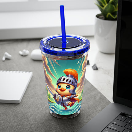 Valiant Duck Sunsplash Tumbler with Straw, 16oz