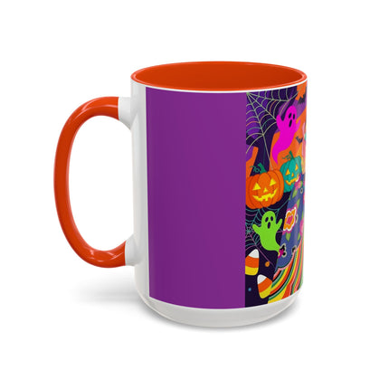 🌈👻 The Rainbow Ghost Masquerade Colorful Mug – Colorful Halloween Charm