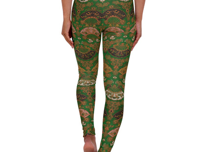 Japanese Fan Pattern by G.A. Audsley High Waisted Yoga Leggings (AOP)
