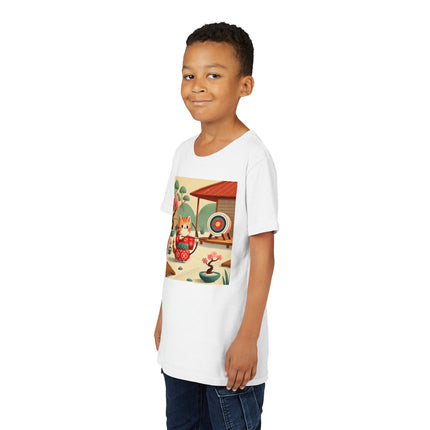 Archer Kitten in the Zen Garden Youth Short Sleeve Tee