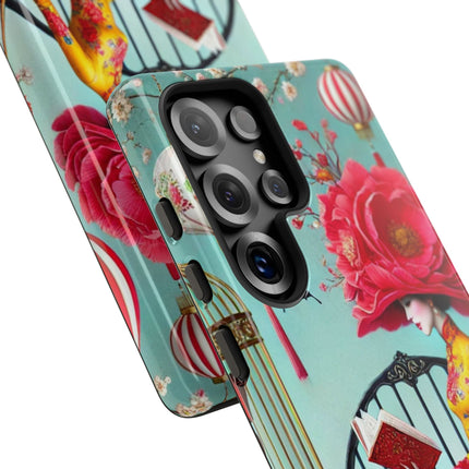 Reading In A Painted Garden Phone Cases