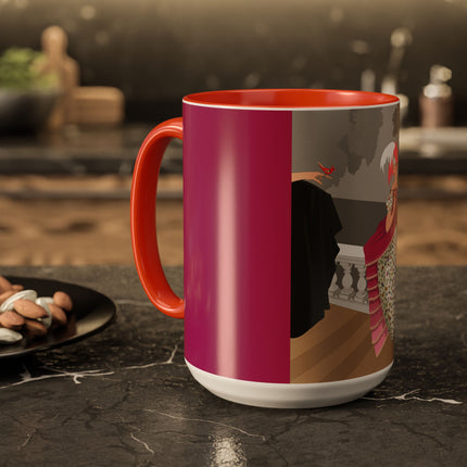 The Red Bird Colorful Mugs – Gentle Storybook Charm & Elegant Whimsy