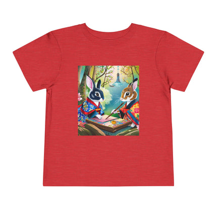 Fairy Animals Writing Wishes Toddler Short Sleeve Tee
