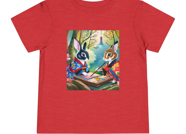 Fairy Animals Writing Wishes Toddler Short Sleeve Tee
