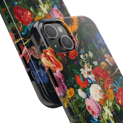 🌺🌙 The Midnight Garden Abundance Phone Case – Art Deco Floral Still Life