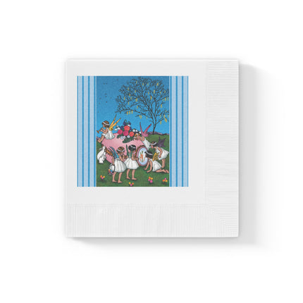 Enchanted Easter Gathering White Coined Napkins