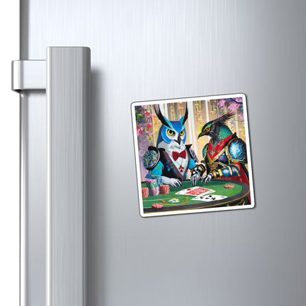 Cyberpunk Owl & Raven Magnets (3 Sizes)