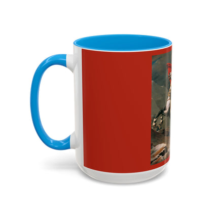 Napoleon Crossing the Alps by Jacques-Louis David Colorful Mugs (11oz, 15oz)
