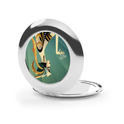 Art Deco Flapper with Bird Compact Mirror – Elegant Glamour & Timeless Style
