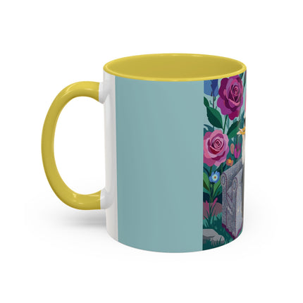 The Lady Of The Garden Tea Colorful Mugs – Art Deco Floral Elegance