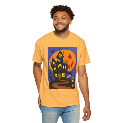 Halloween Night at the Haunted House Unisex Garment-Dyed T-shirt