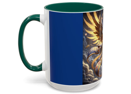 Valkyrie Descending Through Storm Colorful Mugs (11oz, 15oz)