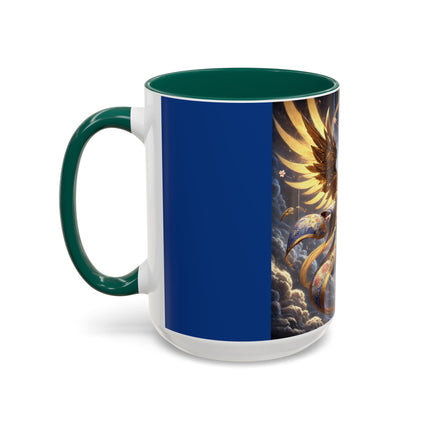 Valkyrie Descending Through Storm Colorful Mugs (11oz, 15oz)