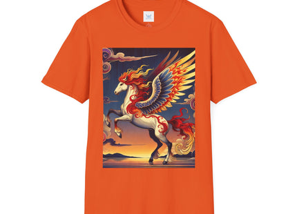 Flame-Winged Horse at Sunset Unisex Softstyle T-Shirt