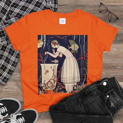 L'Etourdissant Petit Poisson (The Dazzling Little Fish) by George Barbier Women's Midweight Cotton Tee