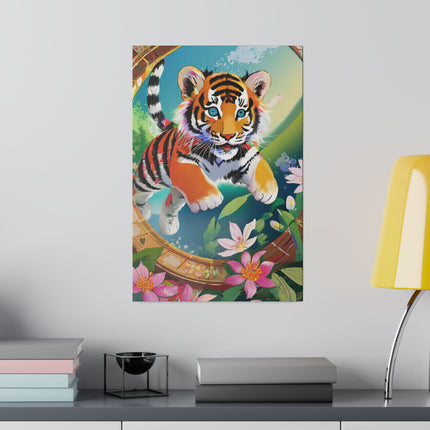 Majestic Tiger Cub Matte Canvas, Stretched, 0.75"