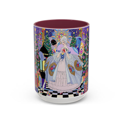 🎄✨ The Lady Of The Christmas Ornament Colorful Mug – Art Deco Holiday Fantasy
