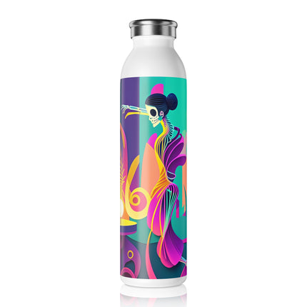 Dance of the Skeleton Ballerinas Slim Water Bottle