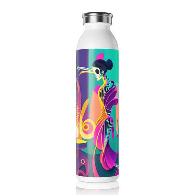 Dance of the Skeleton Ballerinas Slim Water Bottle