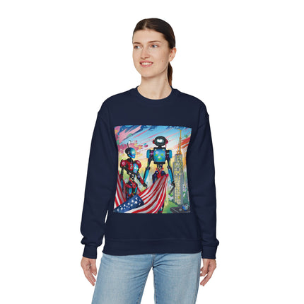High Fashion Cyberpunk CIA Robots Unisex Heavy Blend™ Crewneck Sweatshirt
