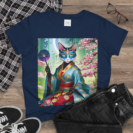 Cyberpunk Geisha Cotton Tee