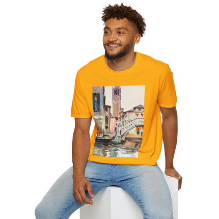 A Bridge and Campanile, Venice by John Singer Sargent Softstyle T-Shirt