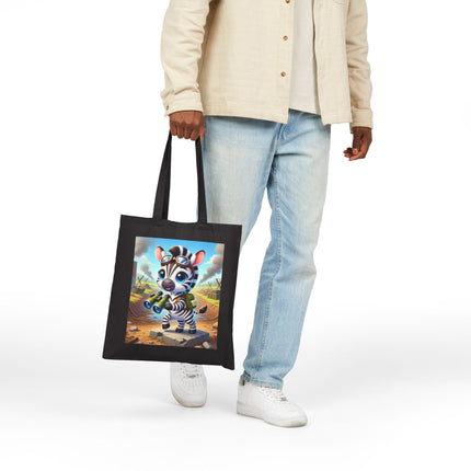 The Zebra Lookout Cotton Canvas Tote Bag – Adventure, Curiosity & Explorer Spirit