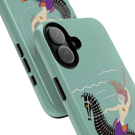 Mermaid on Seahorse Phone Case – Mythic Ocean Grace