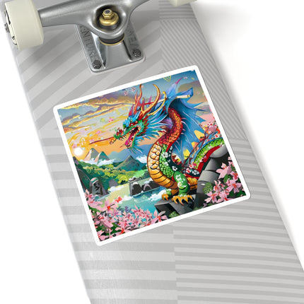 Chinese Dragon Kiss-Cut Stickers (4 Sizes)