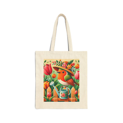 The Little Garden Tender Cotton Canvas Tote Bag – Sunshine, Care & Storybook Charm