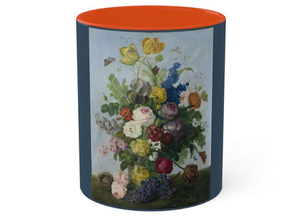 Bouquet of Flowers and a Nest by Sebastian Wegmayr Colorful Mugs, 11oz